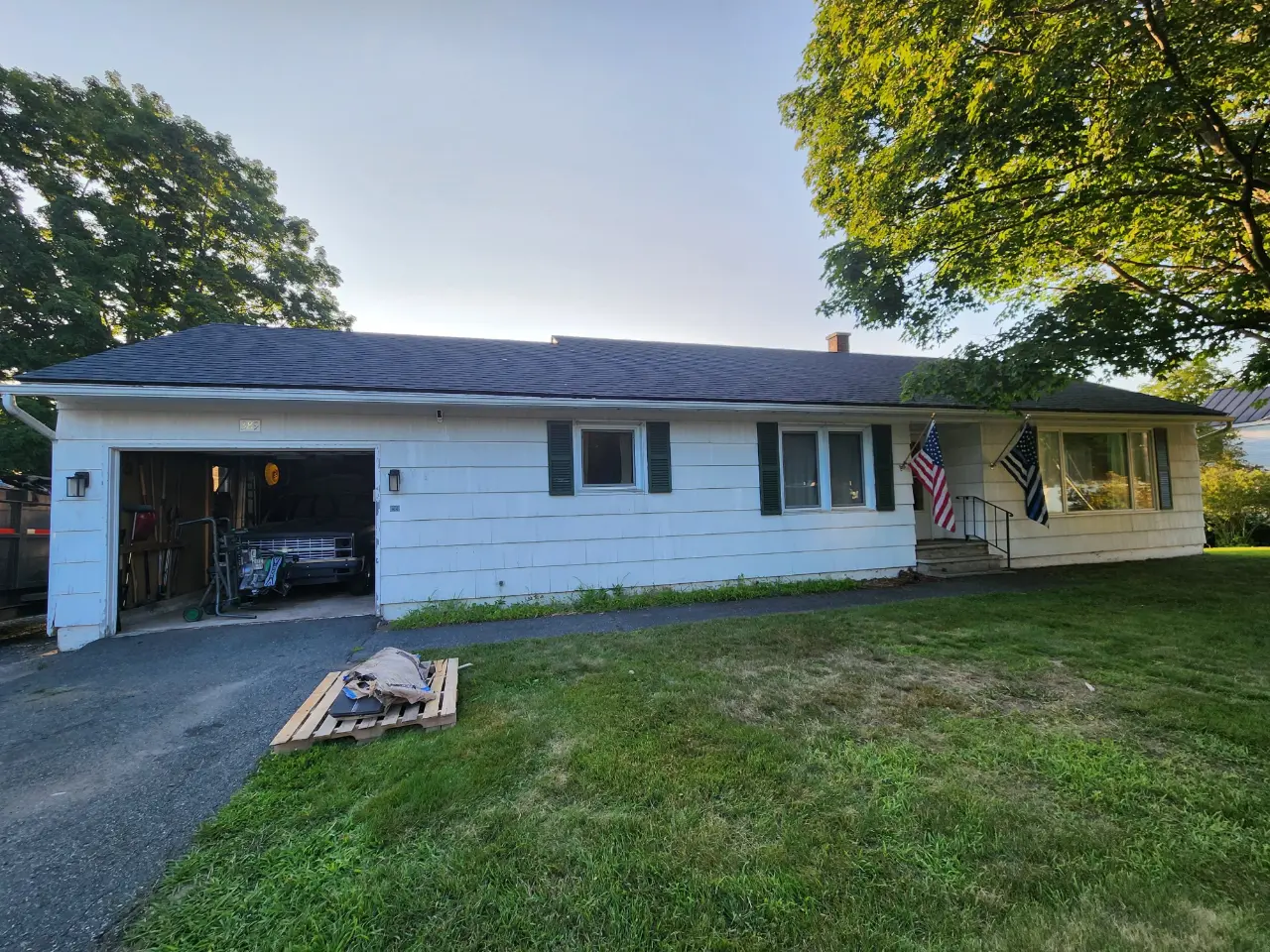 Standing seam metal roof panels installed in Vermont