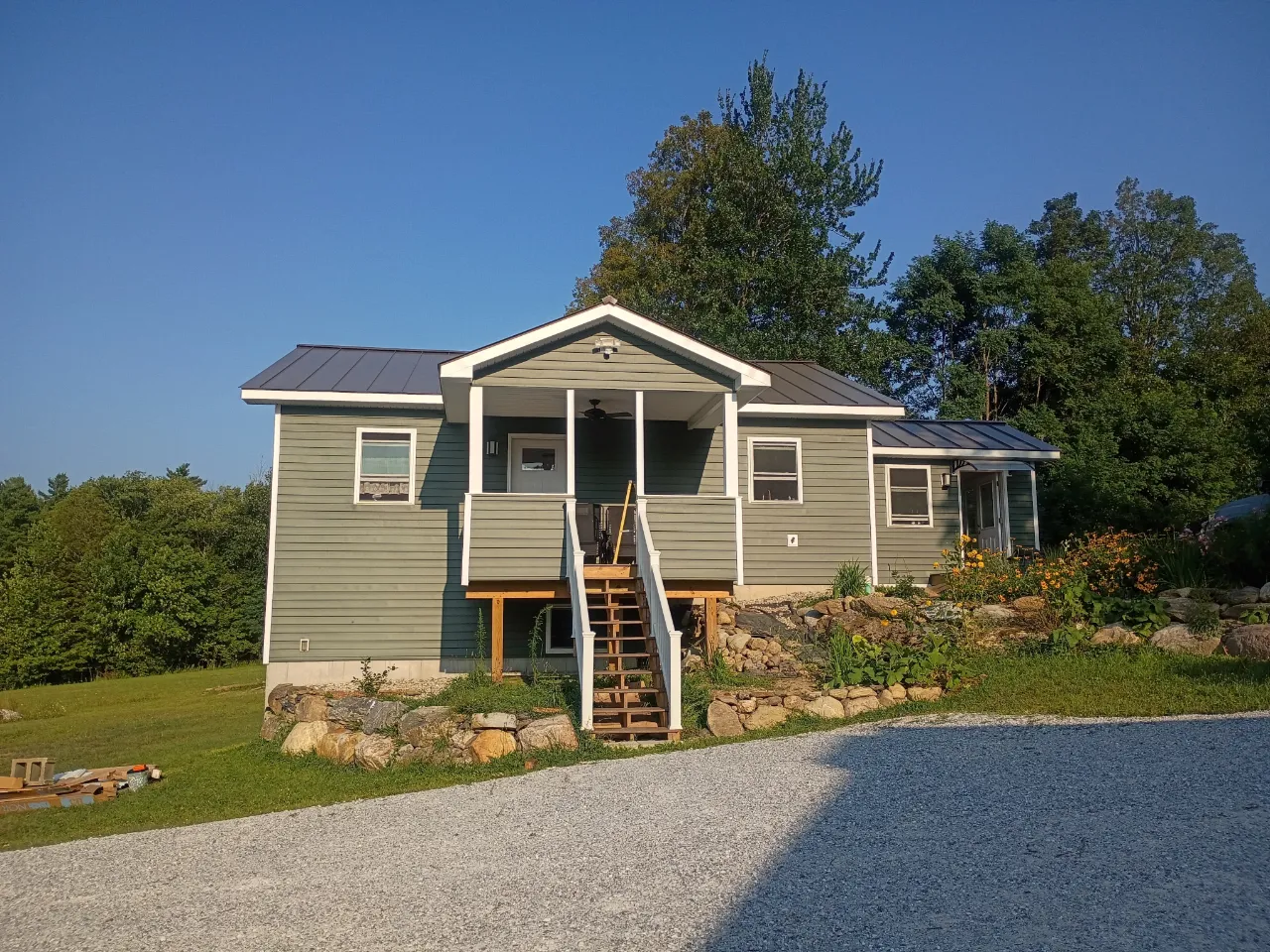 Gutter work on a residential property in Vermont