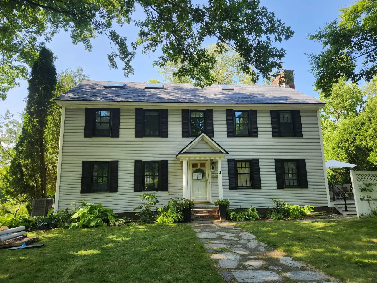 Gutter work on a residential property in Vermont