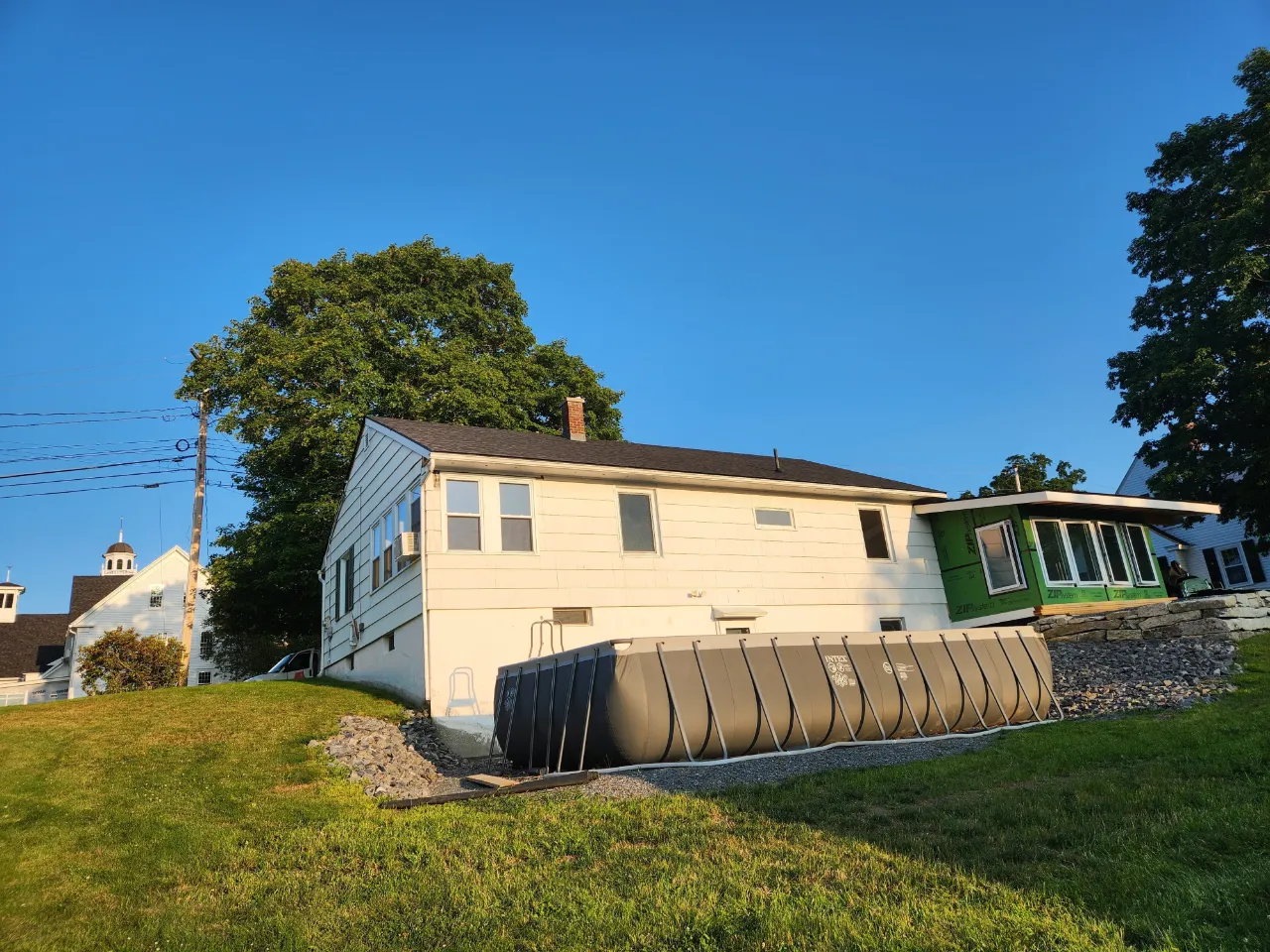 Standing seam metal roof panels installed in Vermont