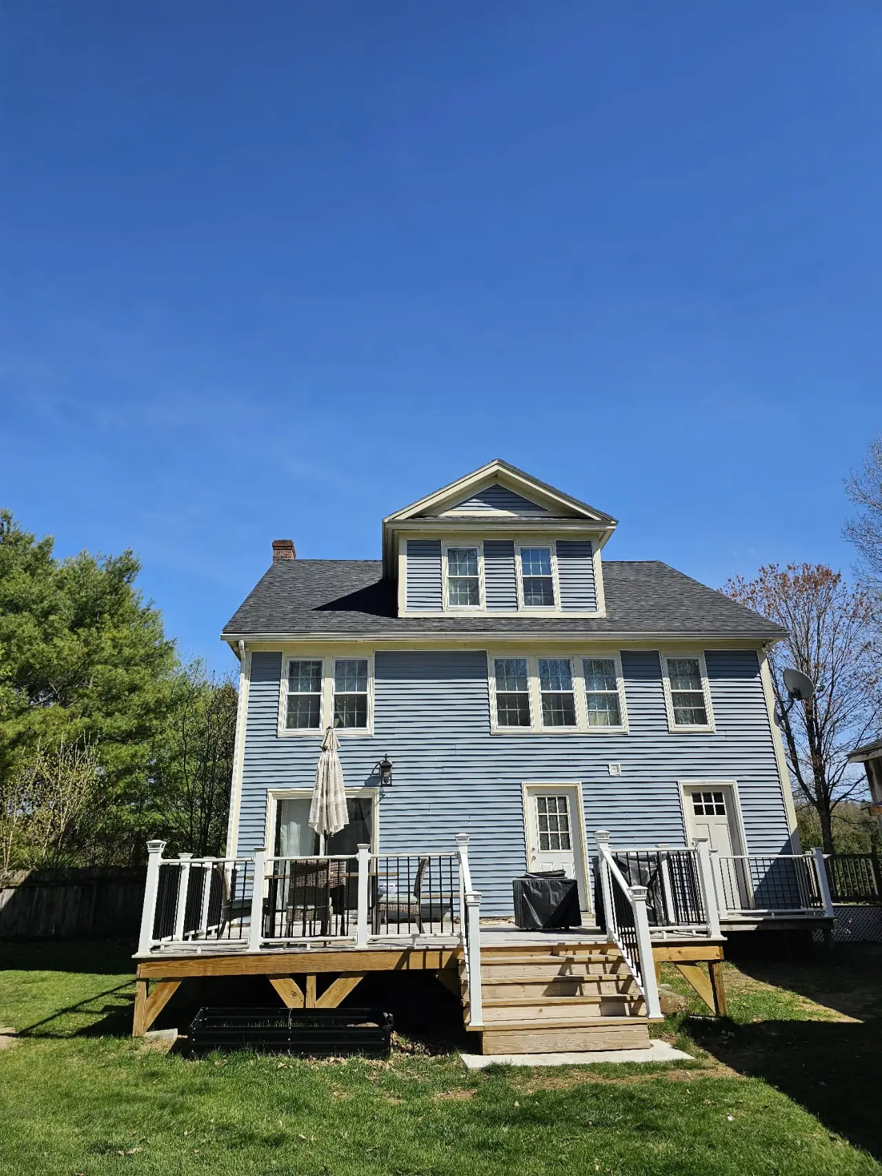Gutter work on a residential property in Vermont