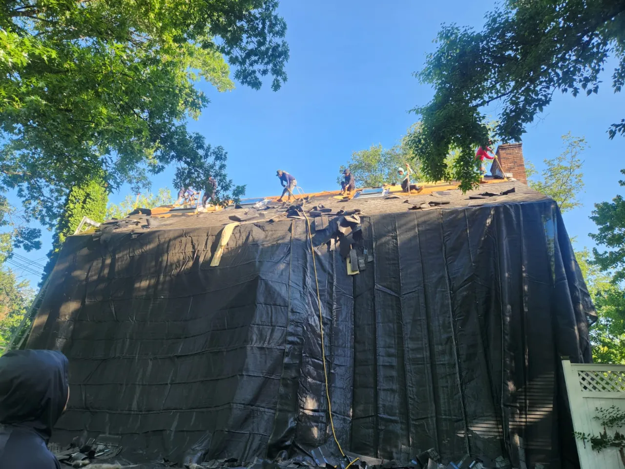 Standing seam metal roof panels installed in Vermont