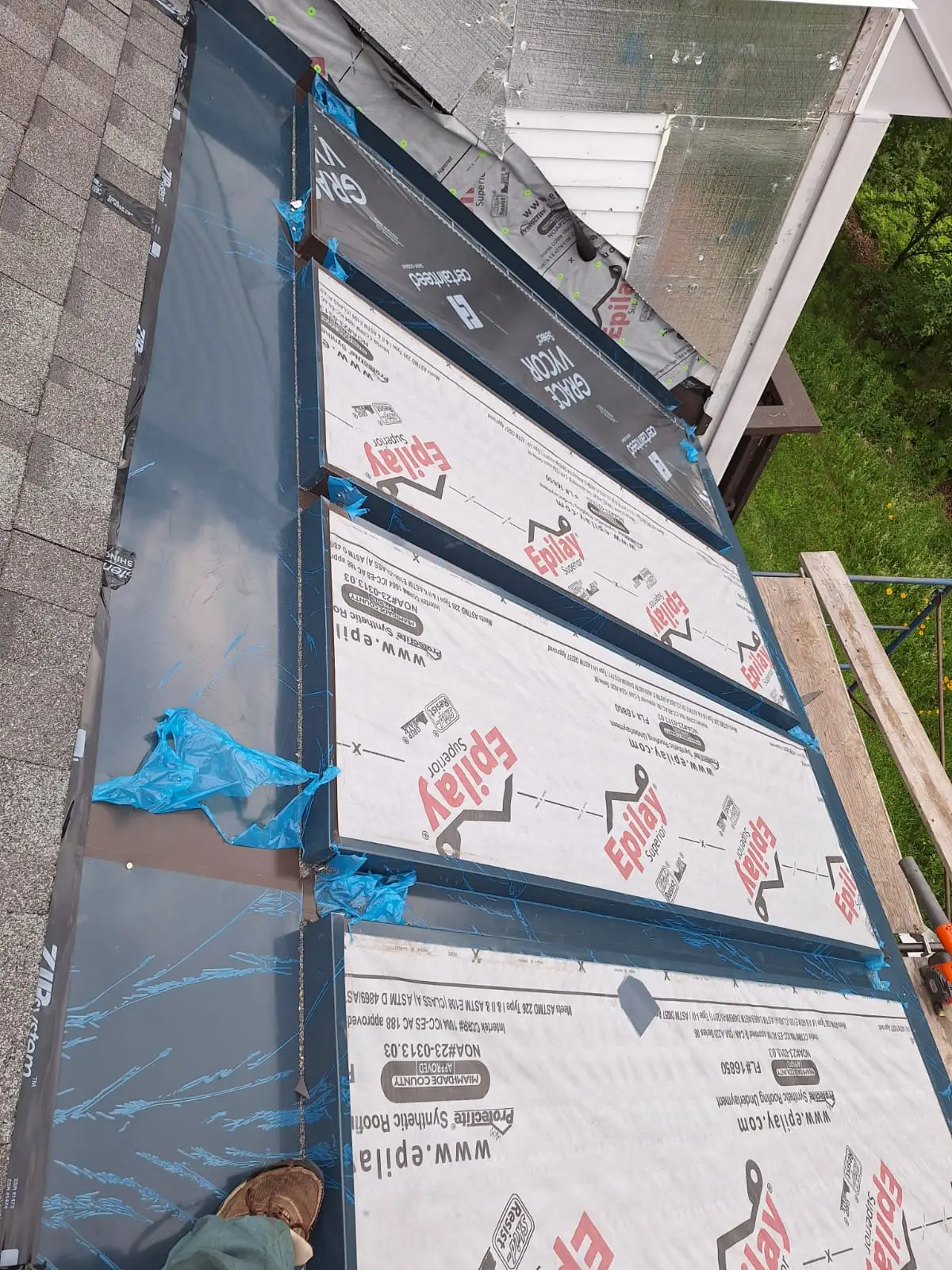 Roof replacement on a residential home in Vermont
